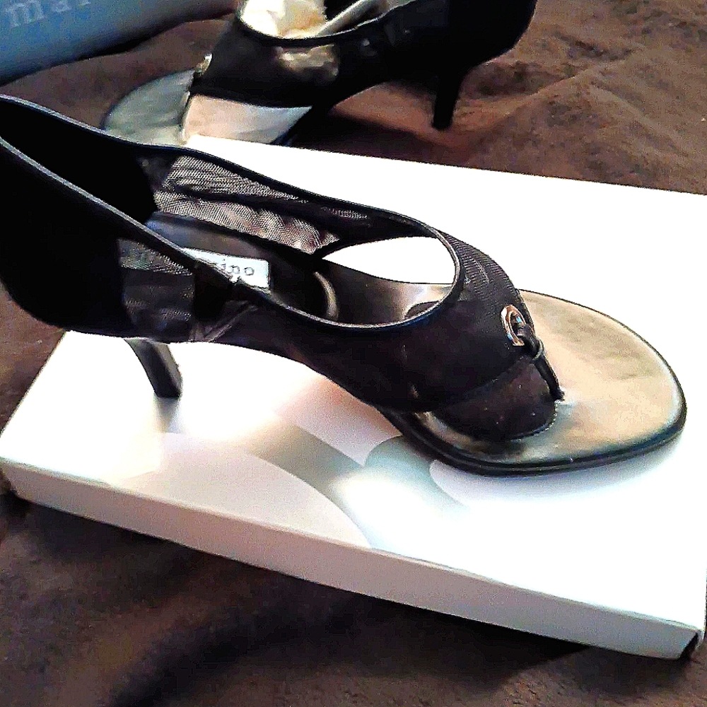 ANN MARINO BLACK HIGH HEELS